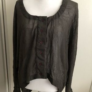 NWT Jetset long sleeve button front blouse
